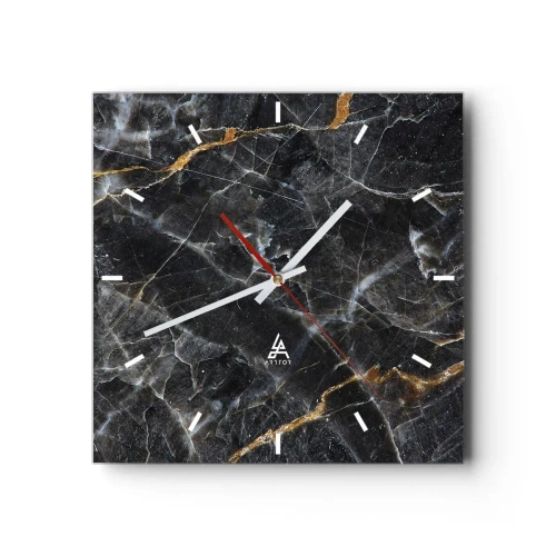Wall clock - Clock on glass - Interior Life of a Stone - 30x30 cm