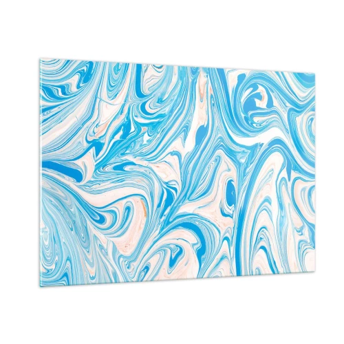 Glass picture - Floodplain in Turquoise - 100x70 cm