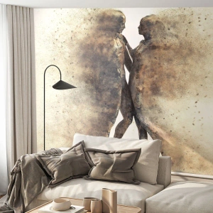 Custom Self-Adhesive Wallpaper Deluxe Sticker - From Dust They Rose to Love - Abstraction, Woman and Man, Love