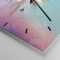 Clock face with lines