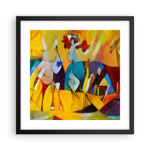 Poster in black frame - Sun -Life - Happiness - 40x40 cm