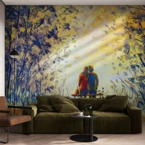 Self-Adhesive Photo Wallpaper Deluxe Sticker - Magical Moment - Couple of lovers, Park, Nature - 250x175 cm