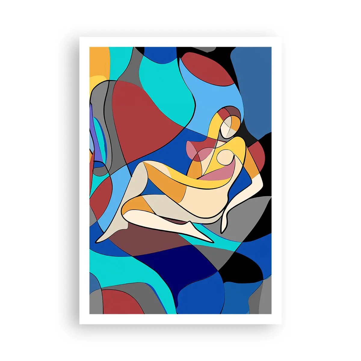 Poster - Cubist Nude - 70x100 cm