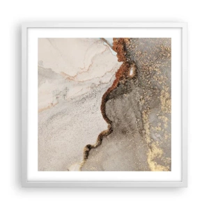 Poster in white frmae - On the Border of Colours - 50x50 cm