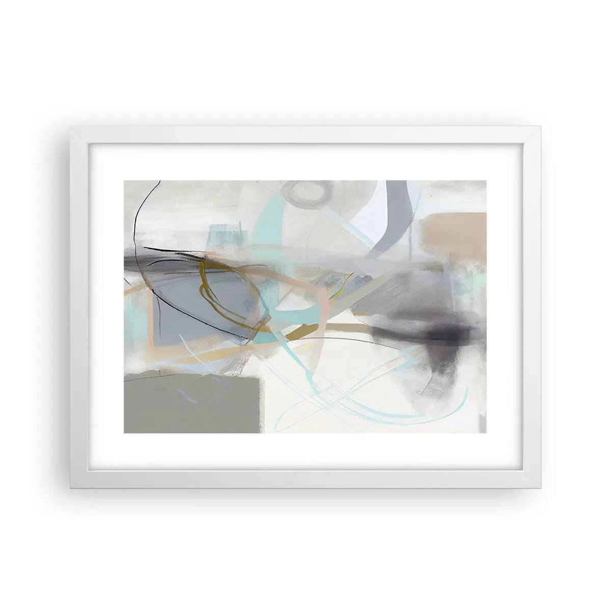Poster in white frmae - Foggy Abstract - 40x30 cm