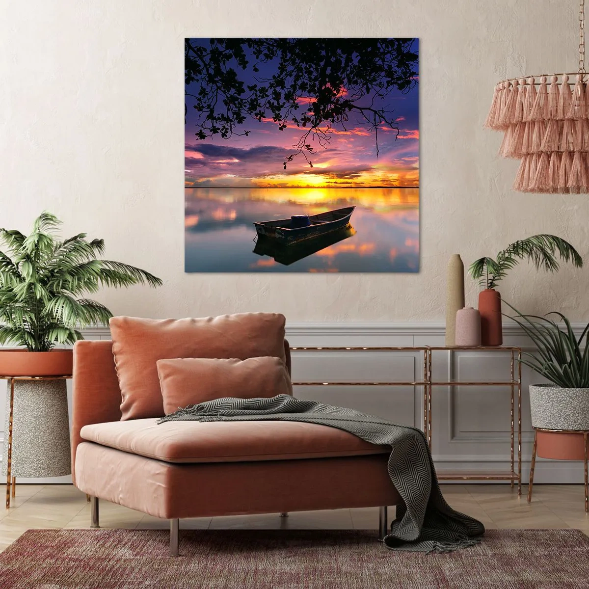 Canvas picture - Serenity of the Lake - 70x70 cm