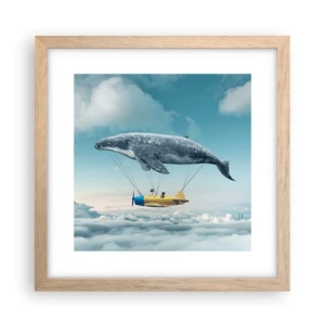 Poster in light oak frame - Why Not? - 30x30 cm