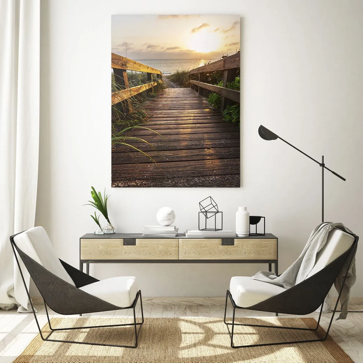 Glass picture - Straigh to the Shore - 50x70 cm