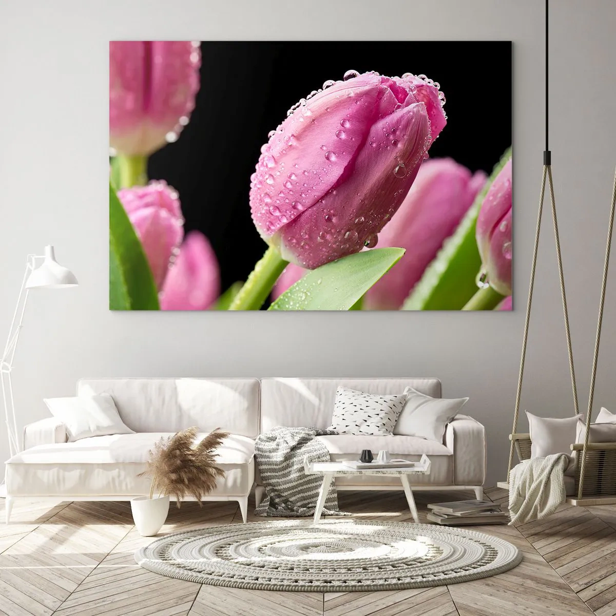 Glass picture - Lilac Dream in a Dew - 120x80 cm