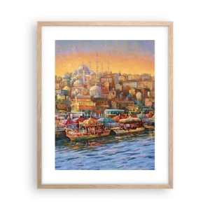 Poster in light oak frame - Istanbul Story - 40x50 cm