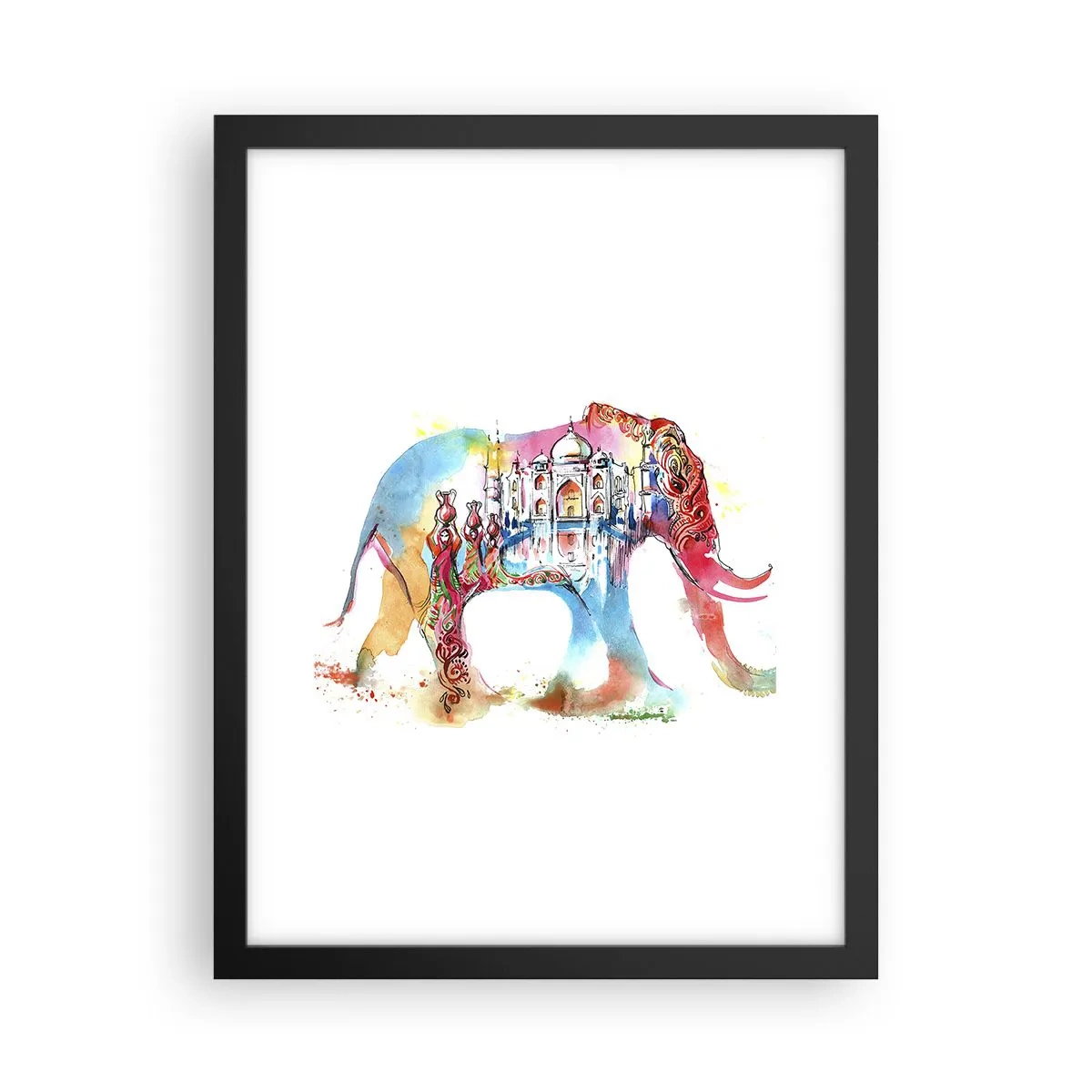 Poster in black frame - India - Atmosphere of Love - 30x40 cm