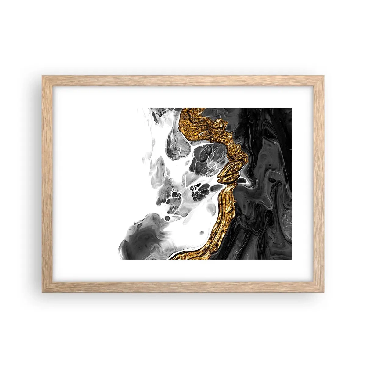 Poster in light oak frame - Limited Composition - 40x30 cm