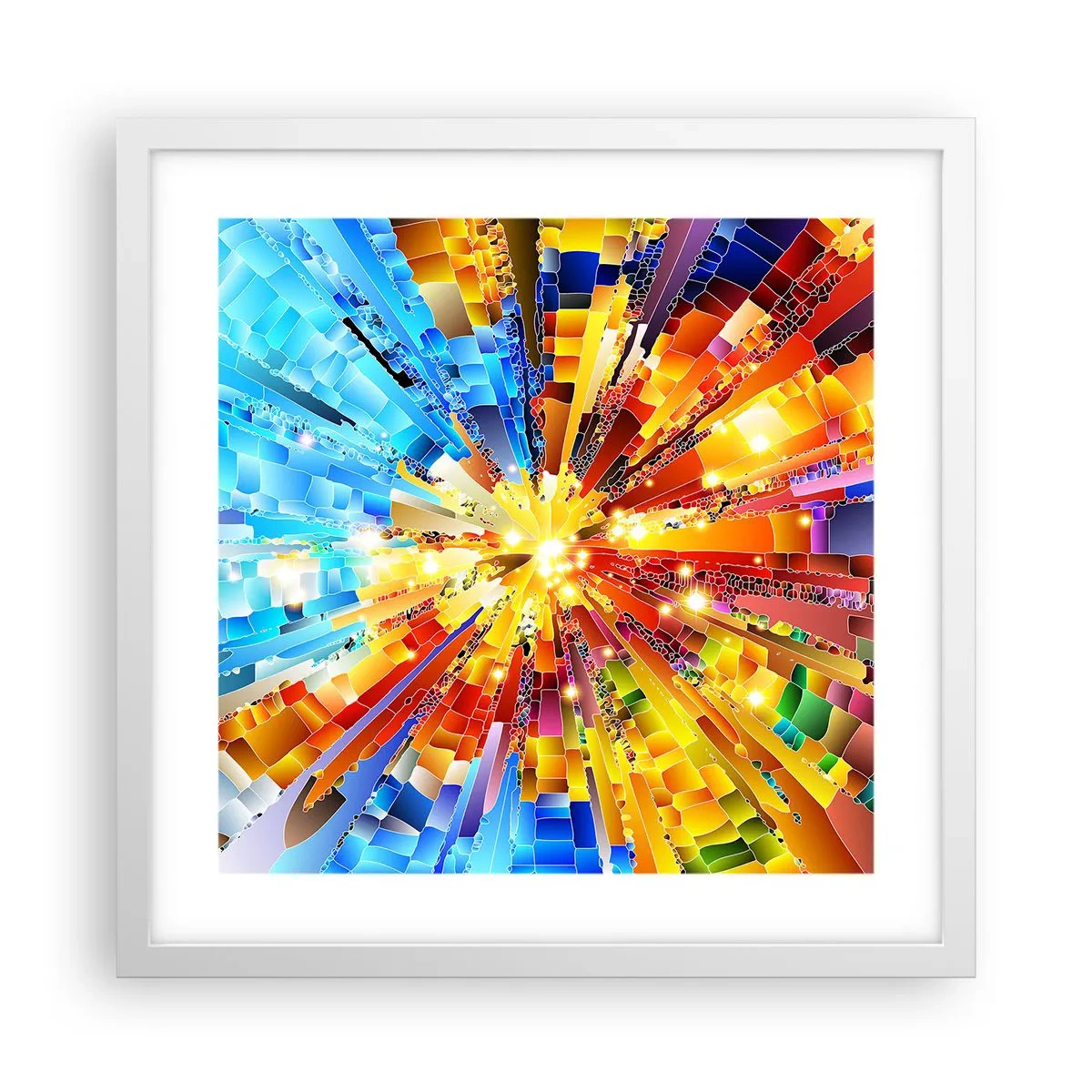Poster in white frmae - In Medias Res - 40x40 cm