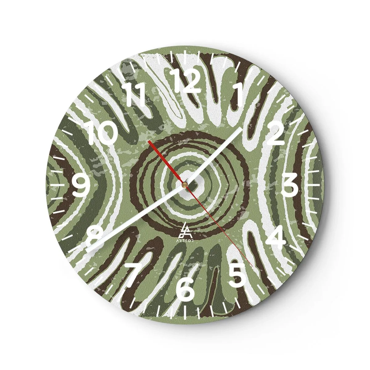 Wall clock - Clock on glass - Explosion of Emotions - 40x40 cm