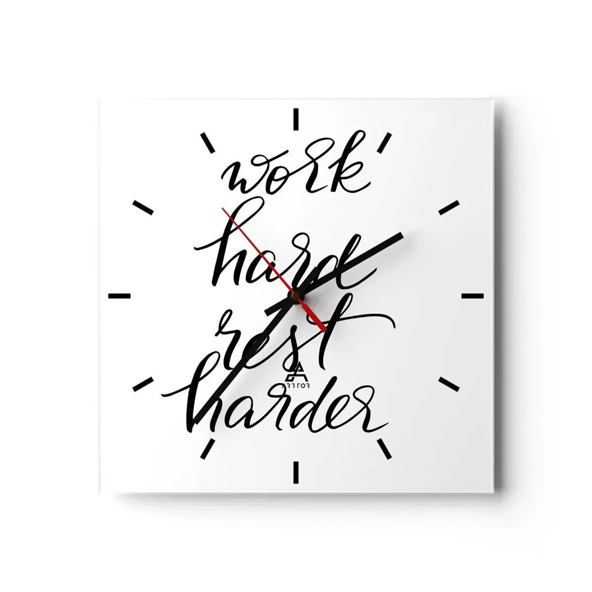 Wall clock - Clock on glass - Life Balance - 30x30 cm