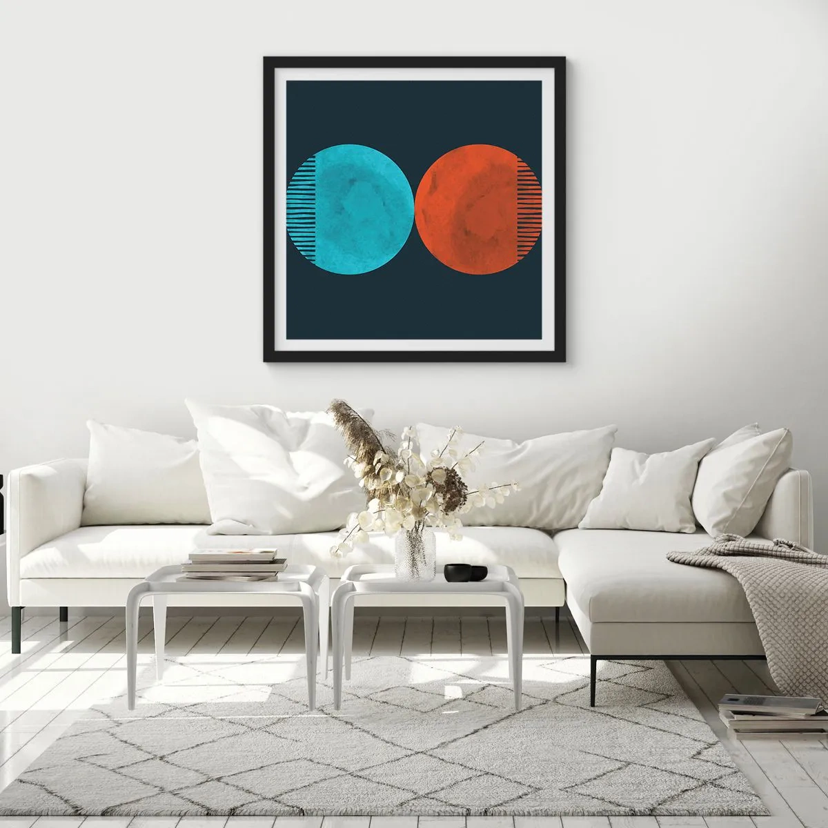 Poster in black frame - Only Geometry? - 40x40 cm