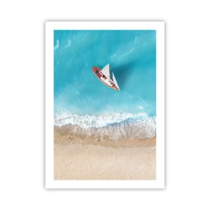 Poster - On the Border of Blue and Gold - 50x70 cm