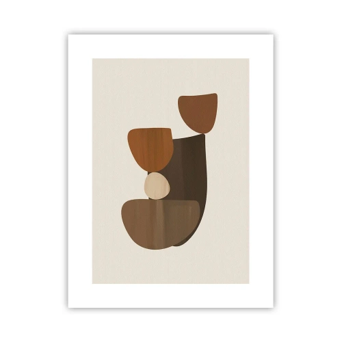 Poster - Composition in Brown - 30x40 cm
