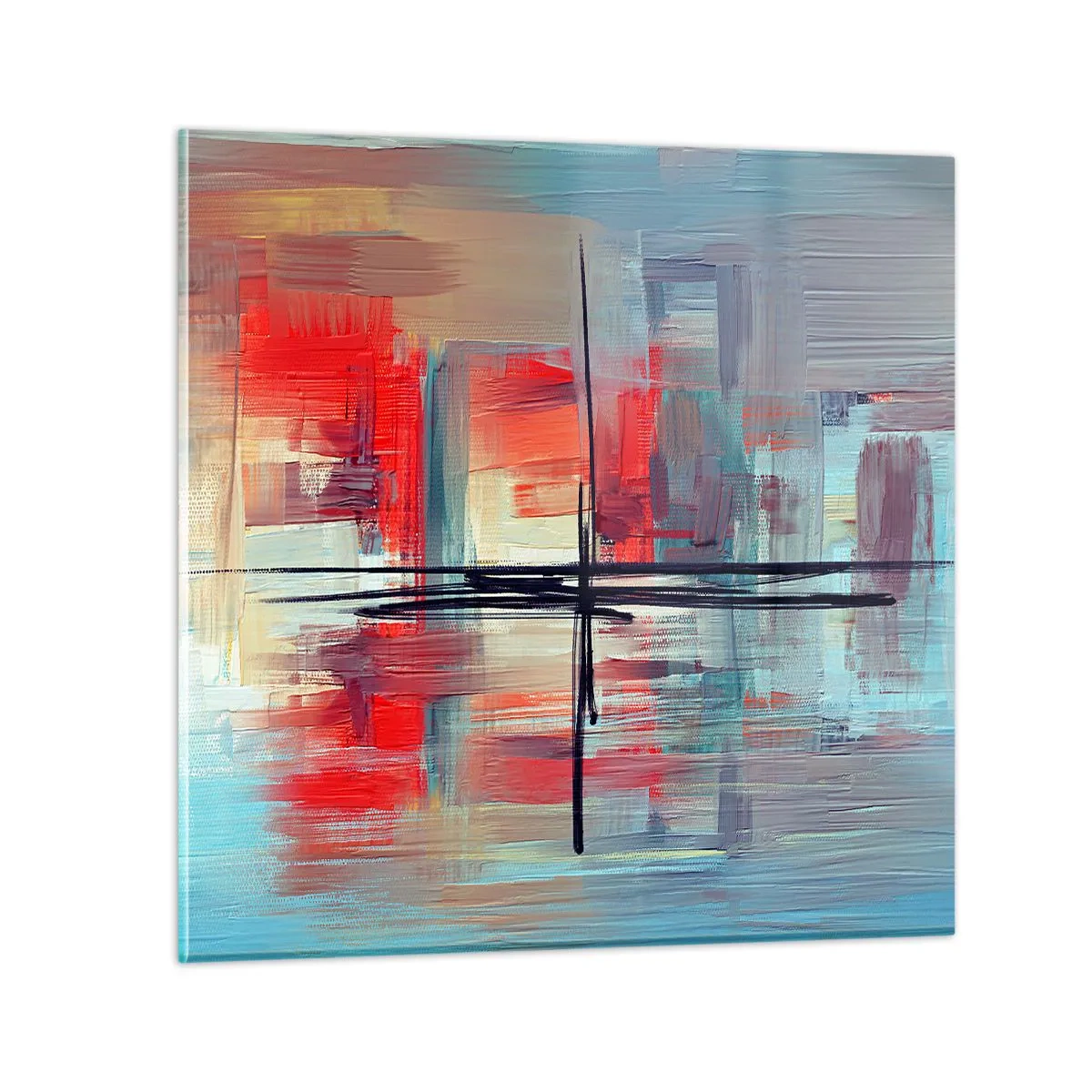 Glass picture - Landscape in a foreign Dimension - 30x30 cm