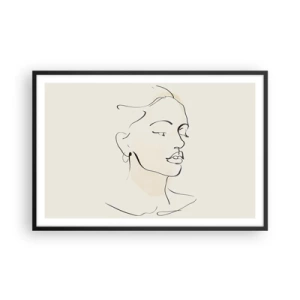 Poster in black frame - With a Decisive Line - 91x61 cm