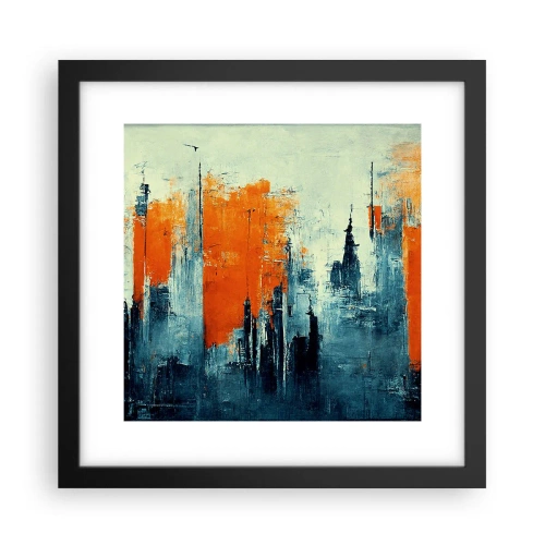 Poster in black frame - Modern Landscape - 30x30 cm