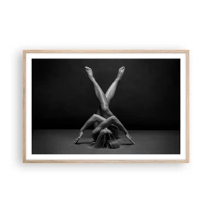 Poster in light oak frame - Geometry of Nakedness - 91x61 cm