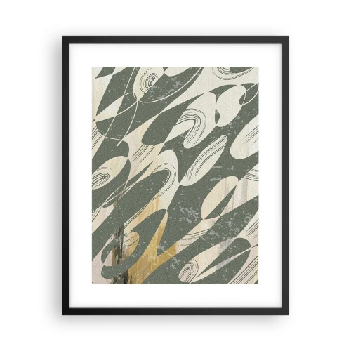 Poster in black frame - Rhytmic Abstract - 40x50 cm