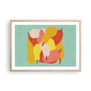 Poster in light oak frame - Try Summer Sun - 70x50 cm