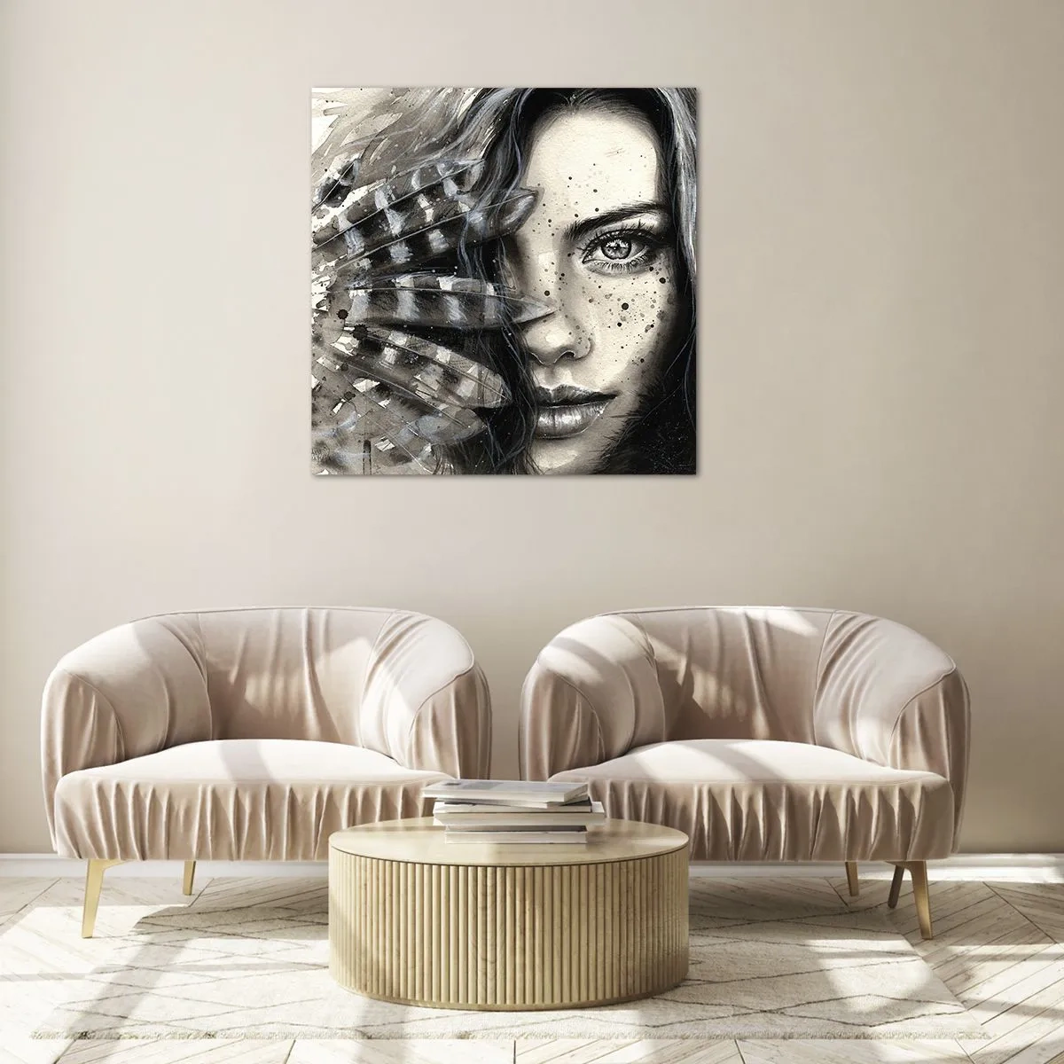 Glass picture - Wild Beauty - 60x60 cm