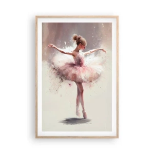 Poster in light oak frame - Like a Young Bird - 61x91 cm