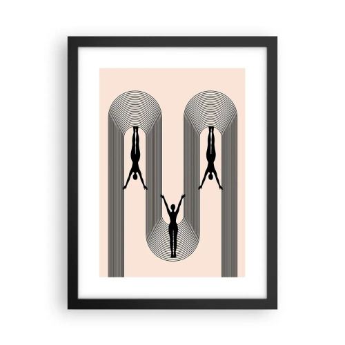 Poster in black frame - Upside Down - 30x40 cm