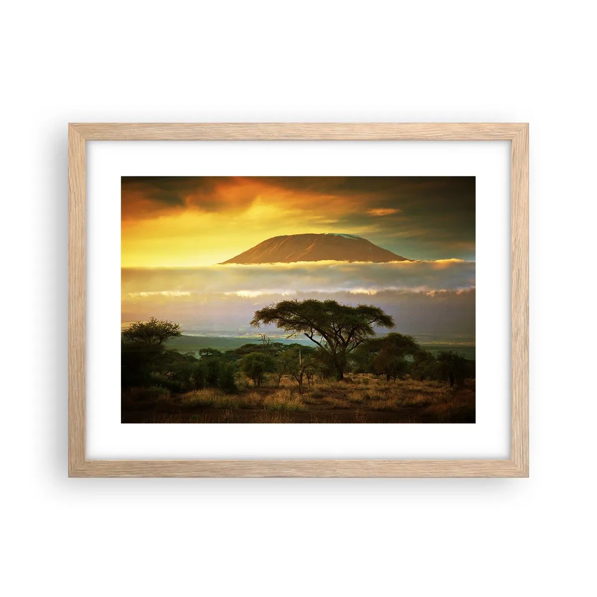 Poster in light oak frame - Traveller's Dream - 40x30 cm
