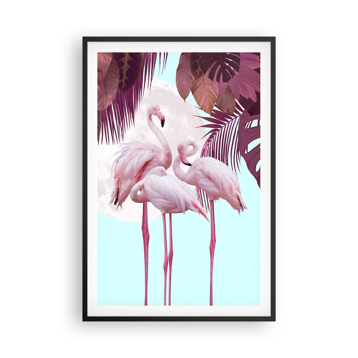 Poster in black frame - Three Bird Graces - 61x91 cm