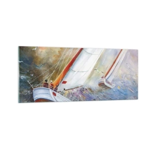 Glass picture - Running on the Waves - 100x40 cm