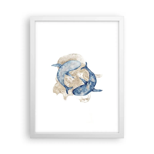 Poster in white frmae - Frendship or Love? - 30x40 cm