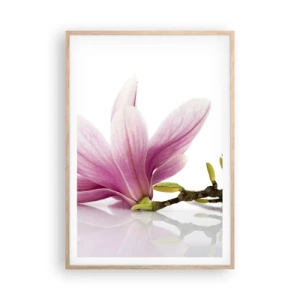 Poster in light oak frame - Delicate Like a Spring Breeze - 70x100 cm