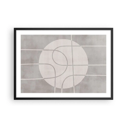 Poster in black frame - Circular and Straight - 70x50 cm