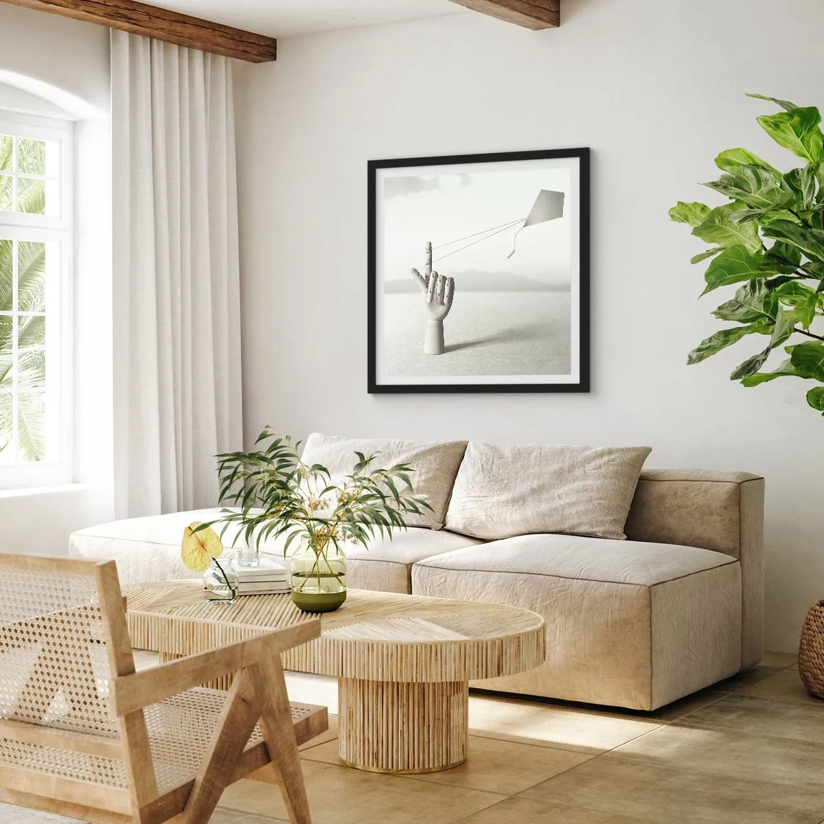 Poster in black frame - Test of Strengths - 40x40 cm