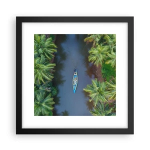 Poster in black frame - On Tropical Trail - 30x30 cm