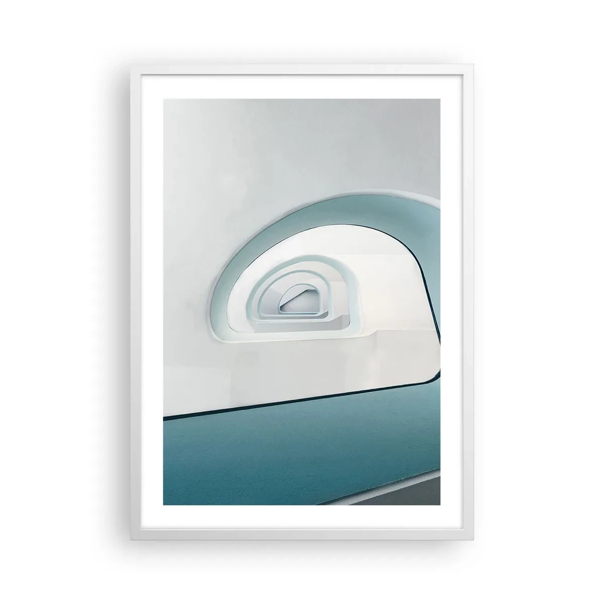 Poster in white frmae - To the Bottom of Blue - 50x70 cm