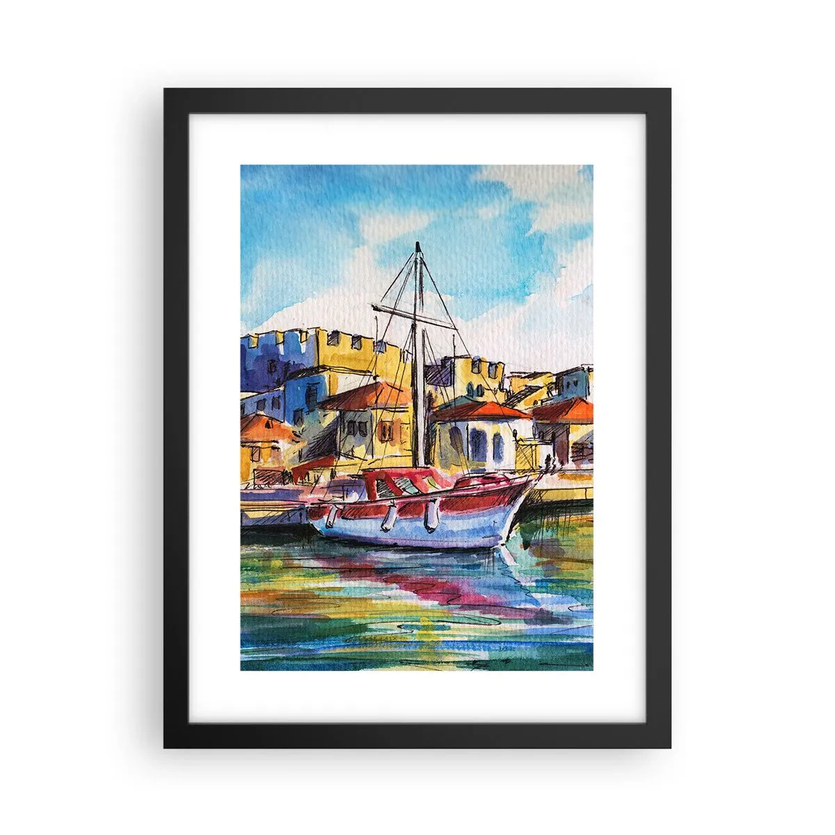 Poster in black frame - Rainbow Afternoon - 30x40 cm