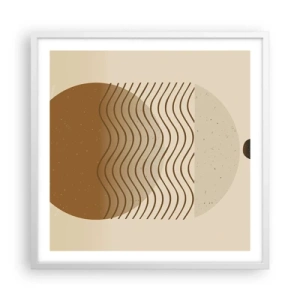 Poster in white frmae - About the Origin of Geometrical Figures - 60x60 cm