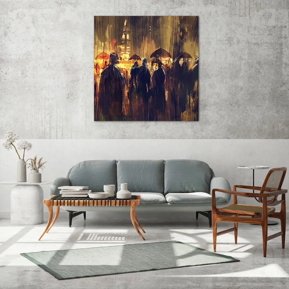 Glass picture - Followers of the Rain - 30x30 cm