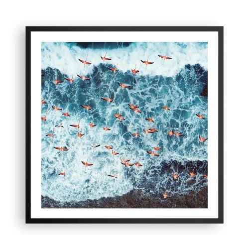 Poster in black frame - Seaside Parade - 60x60 cm