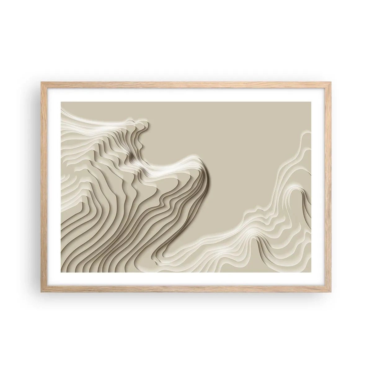 Poster in light oak frame - Topography of Art. - 70x50 cm