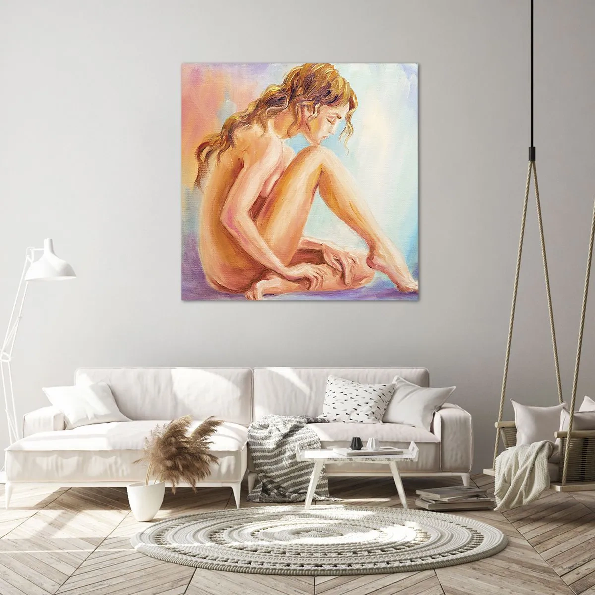 Canvas picture - Nude of Youth - 50x50 cm