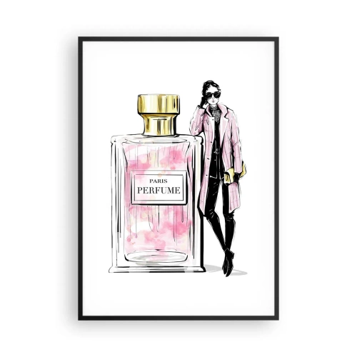 Poster in black frame - Parisian Sensuality - 70x100 cm