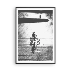 Poster in black frame - Straight ahead, through the City - 70x100 cm