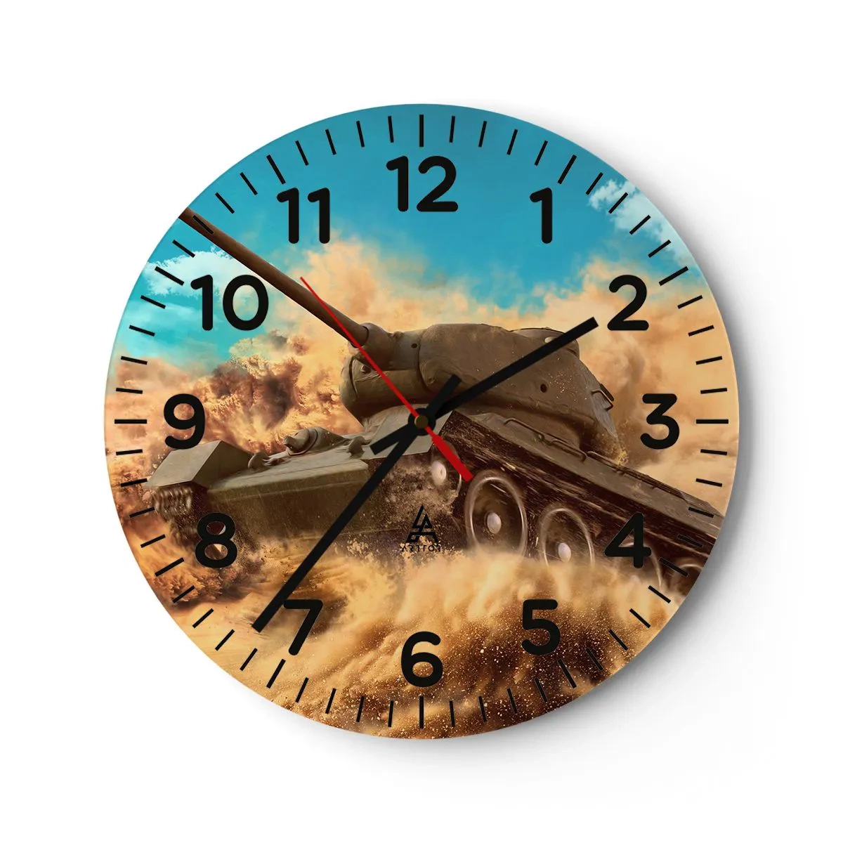 Wall clock - Clock on glass - Invinicible - 40x40 cm