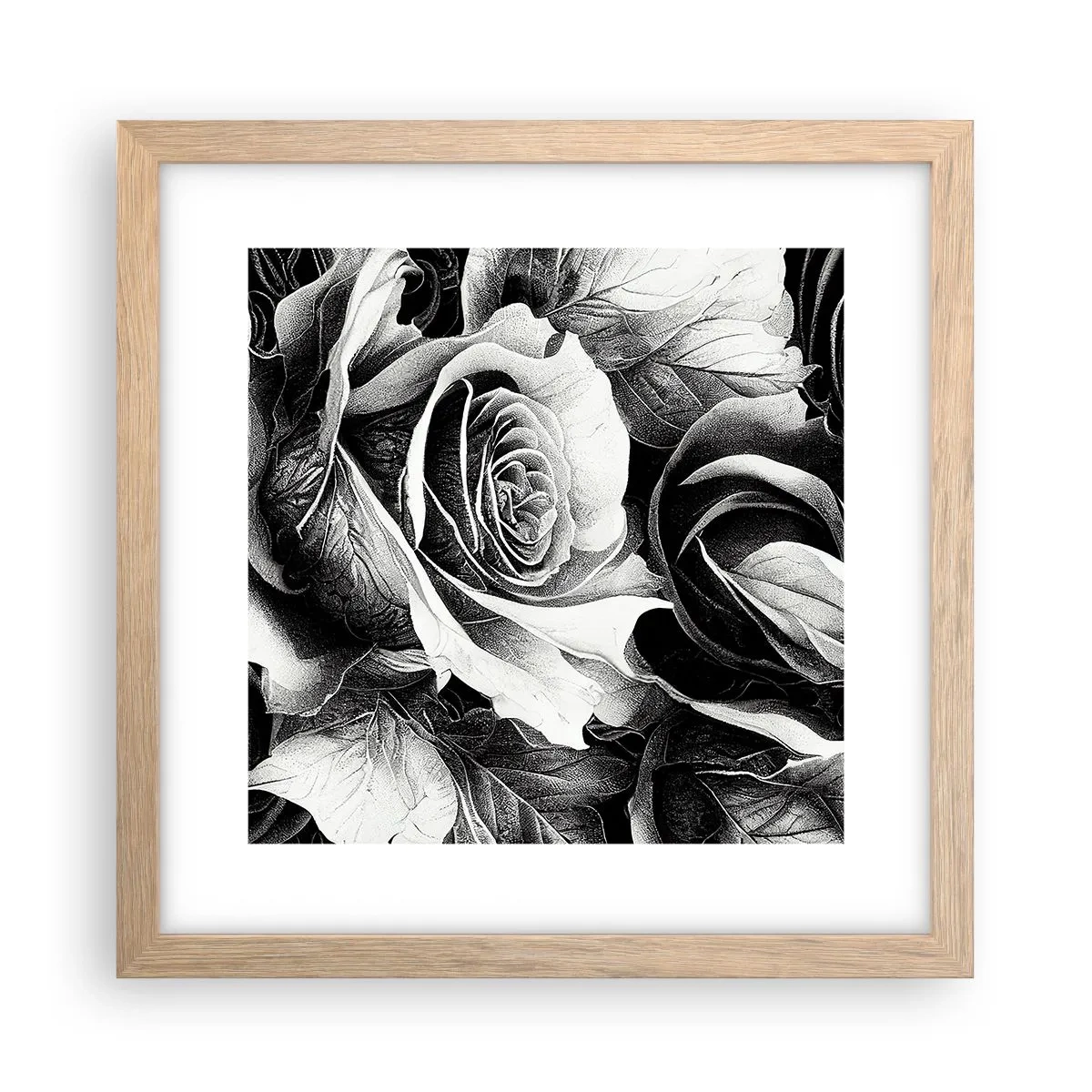 Poster in light oak frame - Always Queen - 30x30 cm